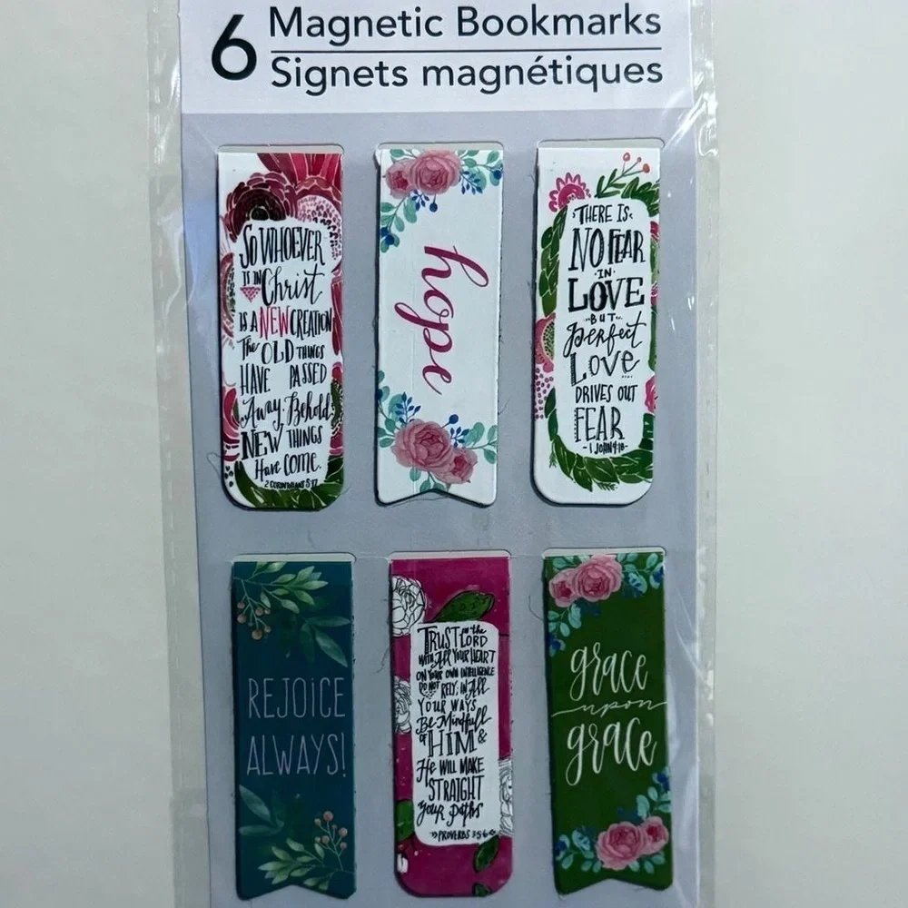 📚 Floral and Inspirational Magnetic Bookmarks 📚🤓